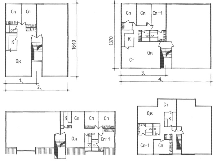Секционные безлифтовые дома. Малоэтажные жилые дома. Медотология проектирования. Проектирование жилых зданий
