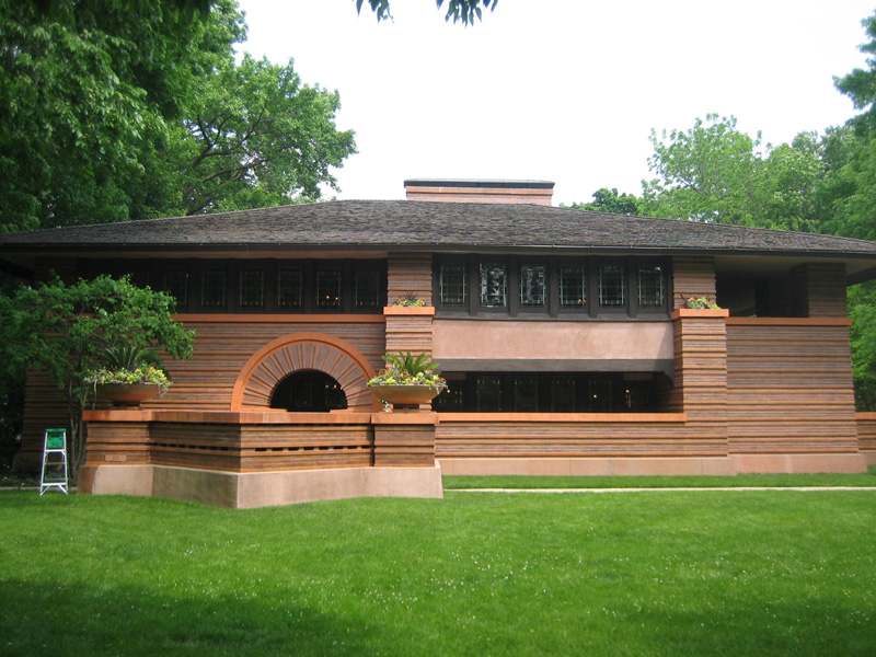 Фрэнк Ллойд Райт (Frank Lloyd Wright): Arthur B. Heurtley House, Oak Park, Illinois (Дом Артура Хертли, Оак-Парк, Иллинойс), 1902 