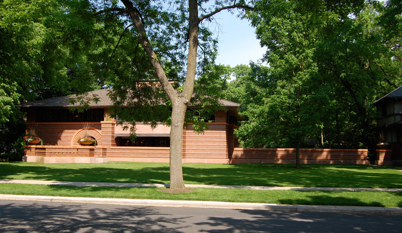 Фрэнк Ллойд Райт (Frank Lloyd Wright): Arthur B. Heurtley House, Oak Park, Illinois (Дом Артура Хертли, Оак-Парк, Иллинойс), 1902 