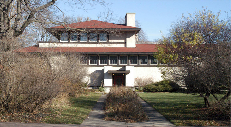 Фрэнк Ллойд Райт (Frank Lloyd Wright): Ferdinand F. Tomek House (The Ship House), Riverside, Illinois (Дом Ф.Ф. Томека, Риверсайд, Иллинойс ), 1904—1906