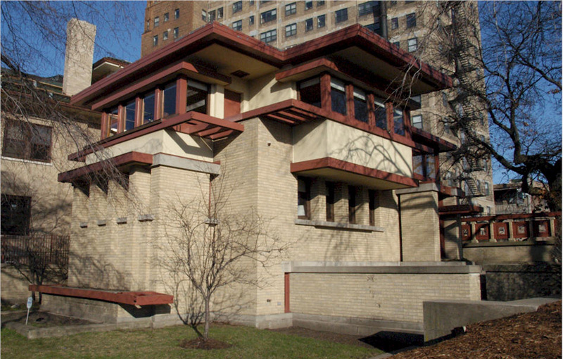 Фрэнк Ллойд Райт (Frank Lloyd Wright): Emil Bach House, Chicago, Illinois (Дом Эмиля Баха, Чикаго, Иллинойс), 1915 