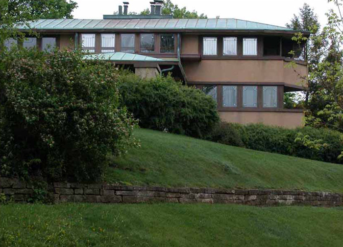 Фрэнк Ллойд Райт (Frank Lloyd Wright): Eugene A. Gilmore House (Airplane House), Madison, Wisconsin (Дом Юджина А. Гилмора, Мэдисон, Висконсин), 1908 