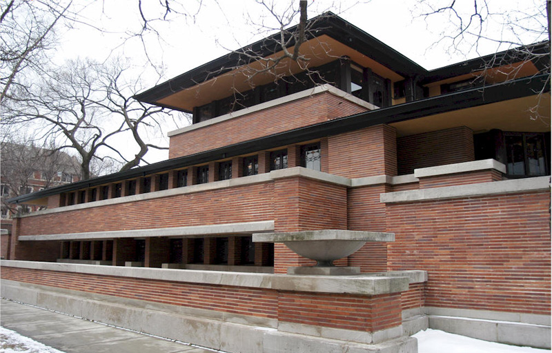 Фрэнк Ллойд Райт (Frank Lloyd Wright): Frederick C. Robie House, Chicago, Illinois (Дом Фредерика С. Роби, Чикаго, Иллинойс), 1908—1910